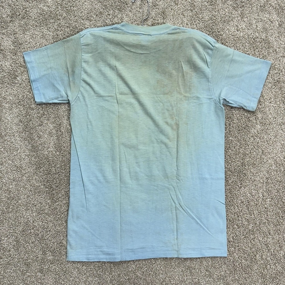 Ched T-Shirt Mens Large Light Blue 1978 Roach Wrestling Graphic Single Stitch - Picture 2 of 8